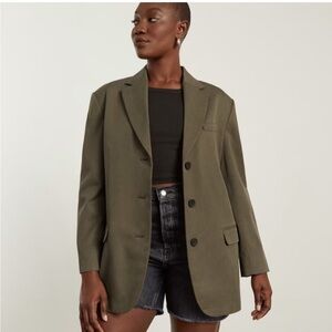 Everlane Olive Green 80s Blazer